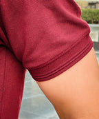 Burgundy Elegance Men Polo