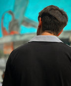 Monochrome Havana Men Black and White Cuban Collar Polo