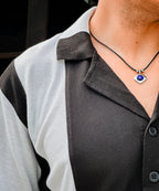 Monochrome Havana Men Black and White Cuban Collar Polo