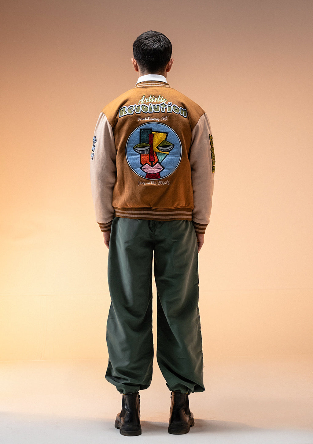 Evo Unisex Art Revolt Varsity Jacket
