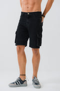 ND CITY™ Black Cargo Denim Shorts