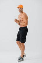 ND CITY™ Black Cargo Denim Shorts