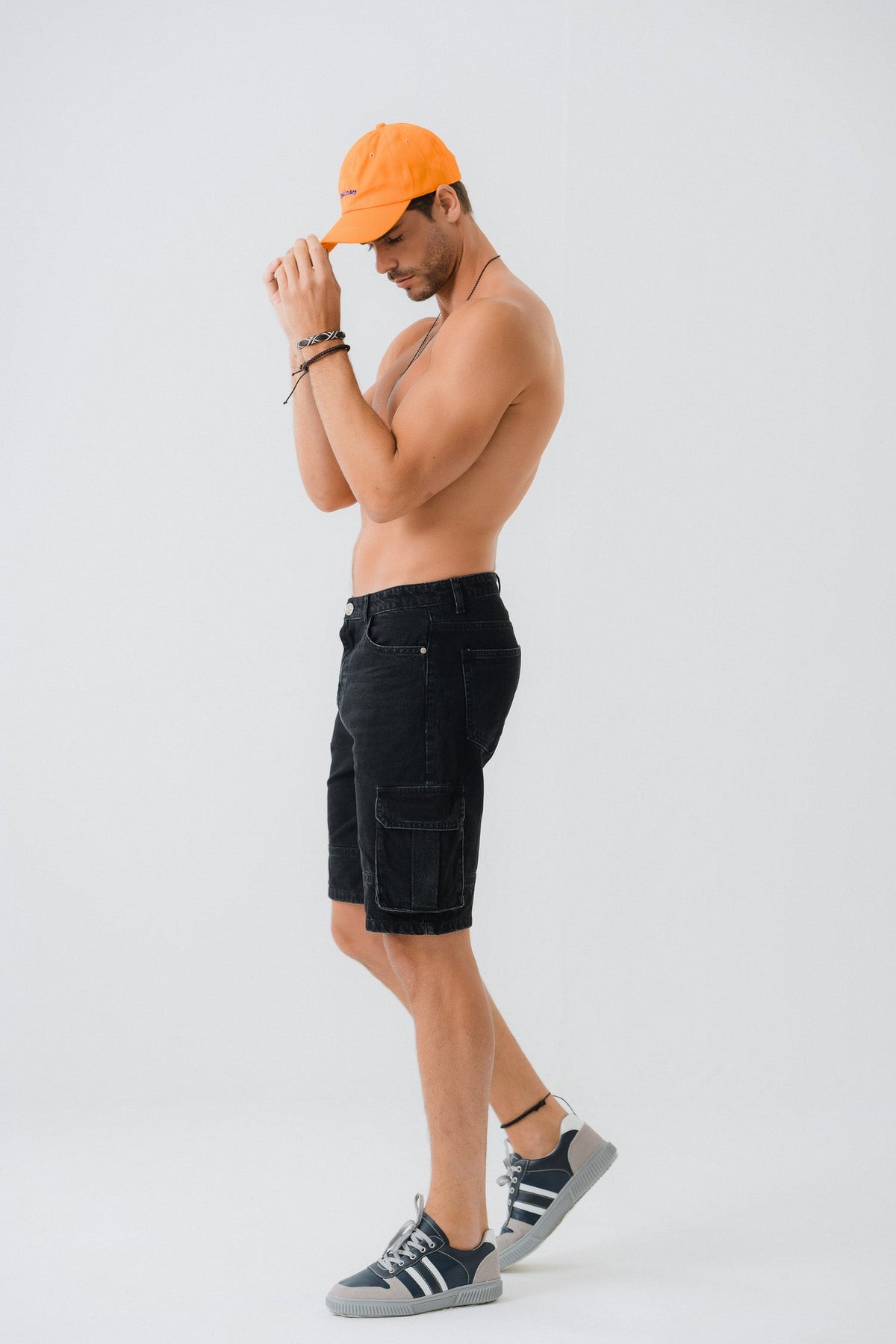 ND CITY™ Black Cargo Denim Shorts