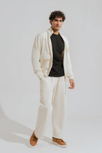ND CITY™ Black Regular Fit Long Sleeves Textured Shirt
