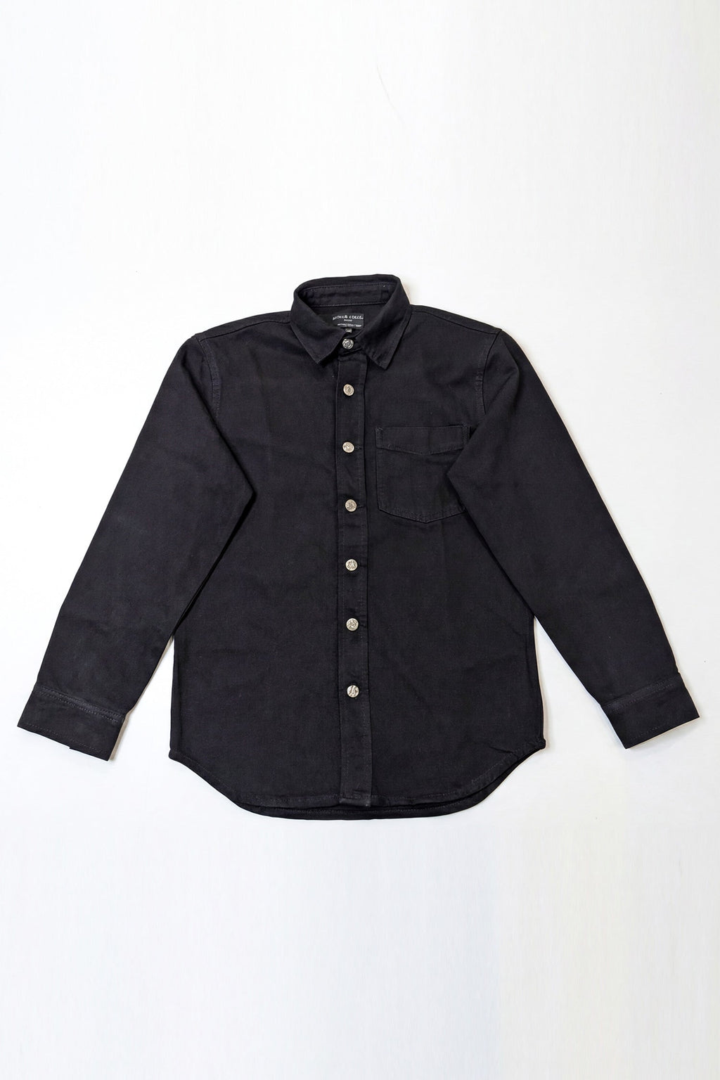 ND CITY™ Black Relaxed Fit Denim Shirt