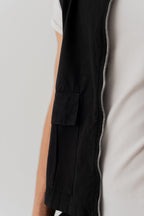 ND CITY™ Jet Black Sleeveless Canvas Jacket