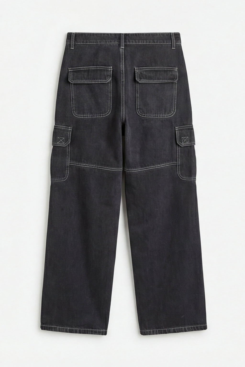 ND CITY™ Black Straight Ft Denim Jeans
