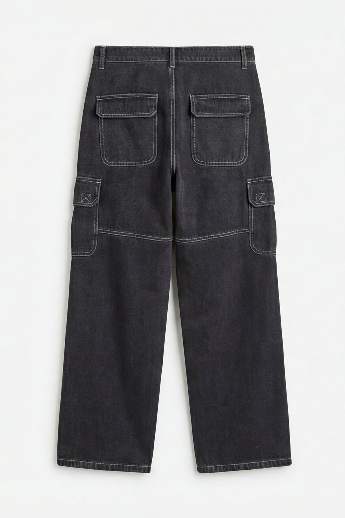 ND CITY™ Black Straight Ft Denim Jeans