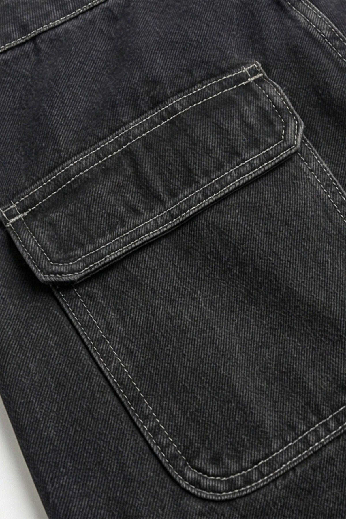 ND CITY™ Black Straight Ft Denim Jeans