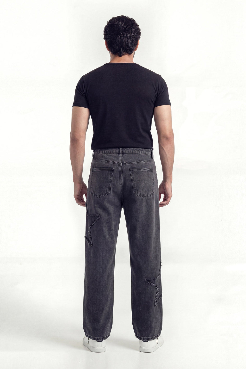 ND CITY™ Signature Black Bagyy Fit Denim Jeans