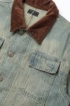 ND CITY™ Blue Vintage Washed Relaxed Fit Jacket