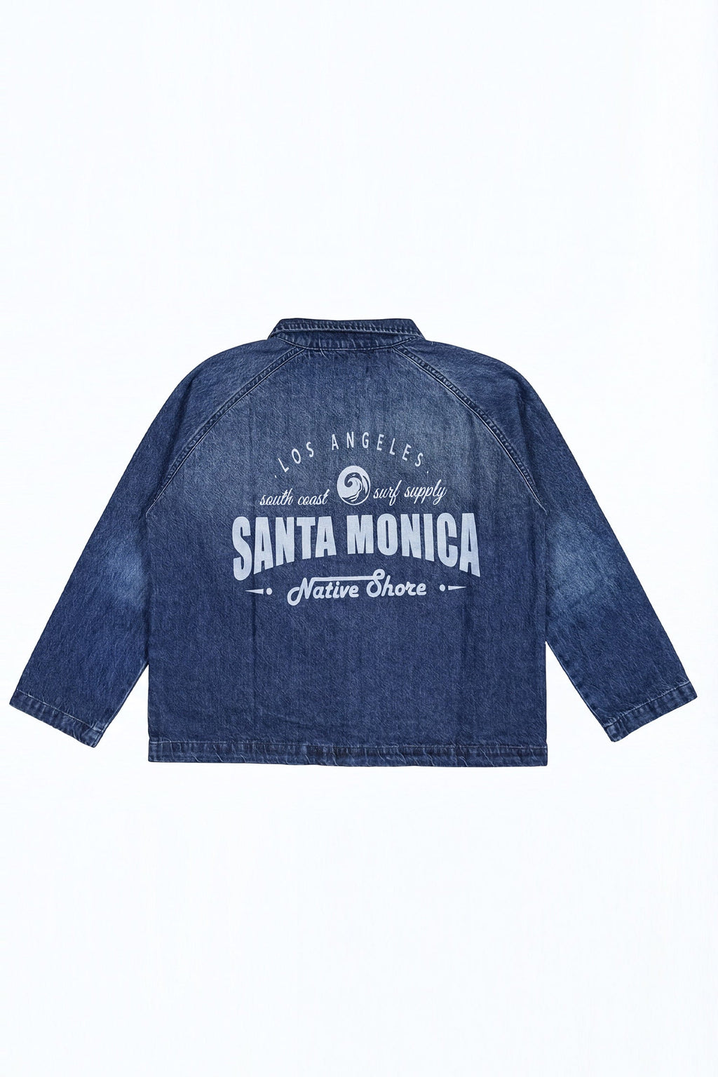 ND CITY™ Blue Mid Washed Relaxed Fit Printed Jacket