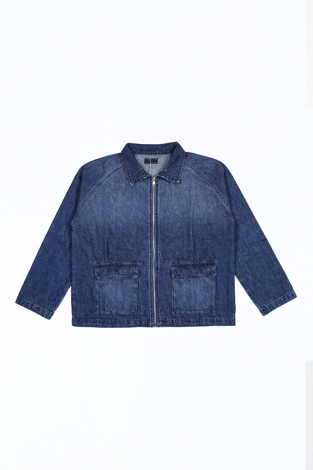 ND CITY™ Blue Mid Washed Relaxed Fit Printed Jacket