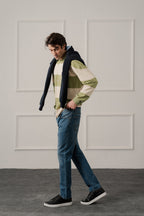 ND CITY™ Blue Mid Washed Slim Fit Denim Jeans