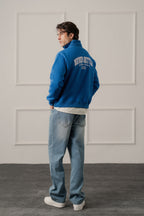 ND CITY™ Blue Mid Washed Straight Fit Denim Jeans