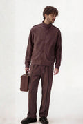 ND CITY™ Brown Textured Straight Fit Sweatpants