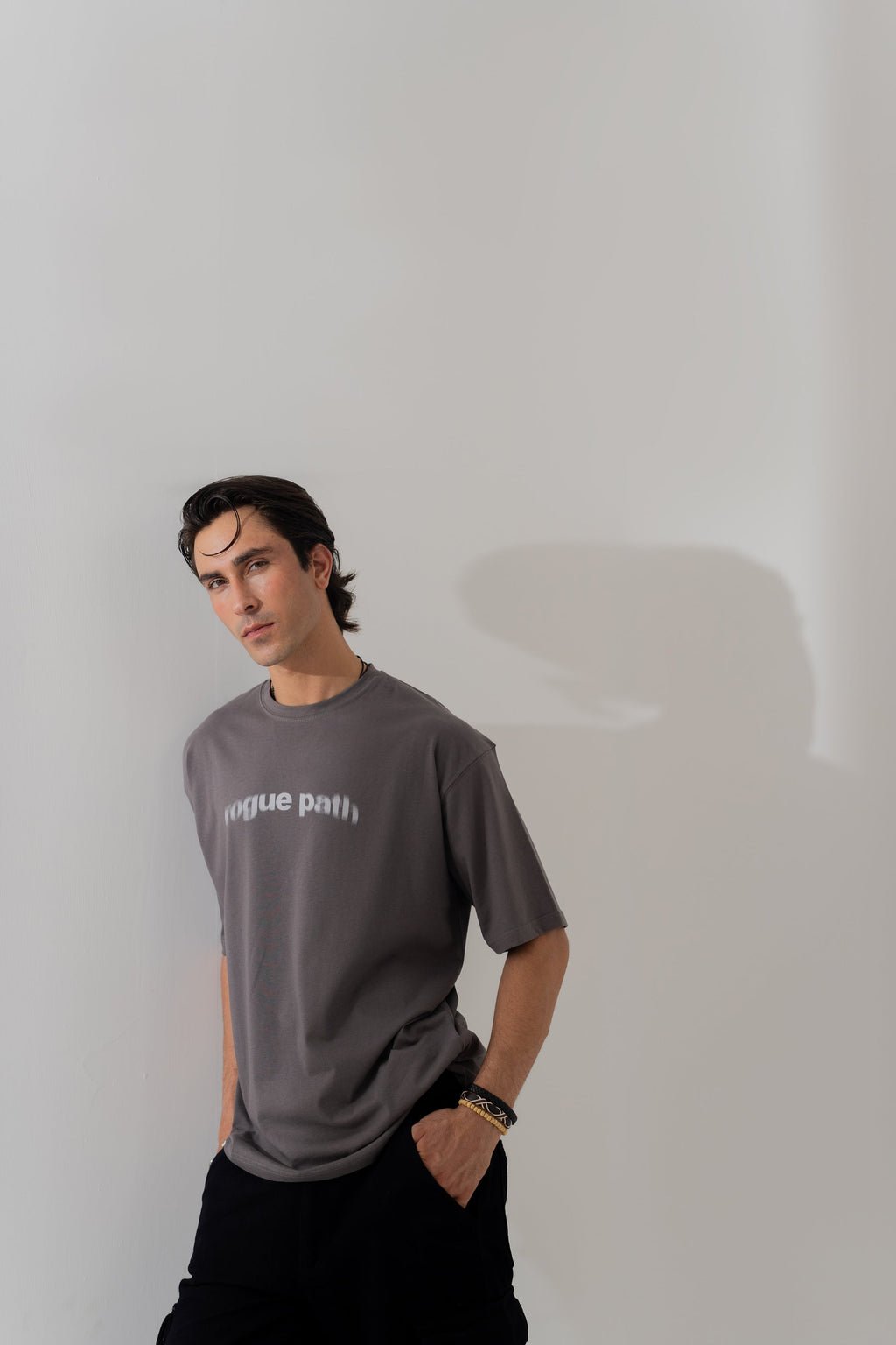 ND CITY™ Charcoal Grey Loose Fit Statement T-Shirt