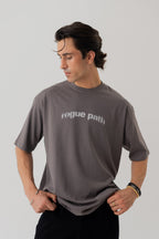 ND CITY™ Charcoal Grey Loose Fit Statement T-Shirt