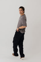 ND CITY™ Charcoal Grey Loose Fit Statement T-Shirt