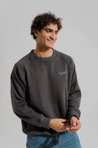 ND CITY™ Charcoal Grey Relaxed Fit Raglan Graphic Sweatshirt