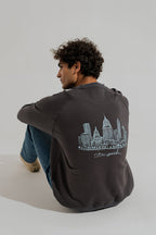 ND CITY™ Charcoal Grey Relaxed Fit Raglan Graphic Sweatshirt