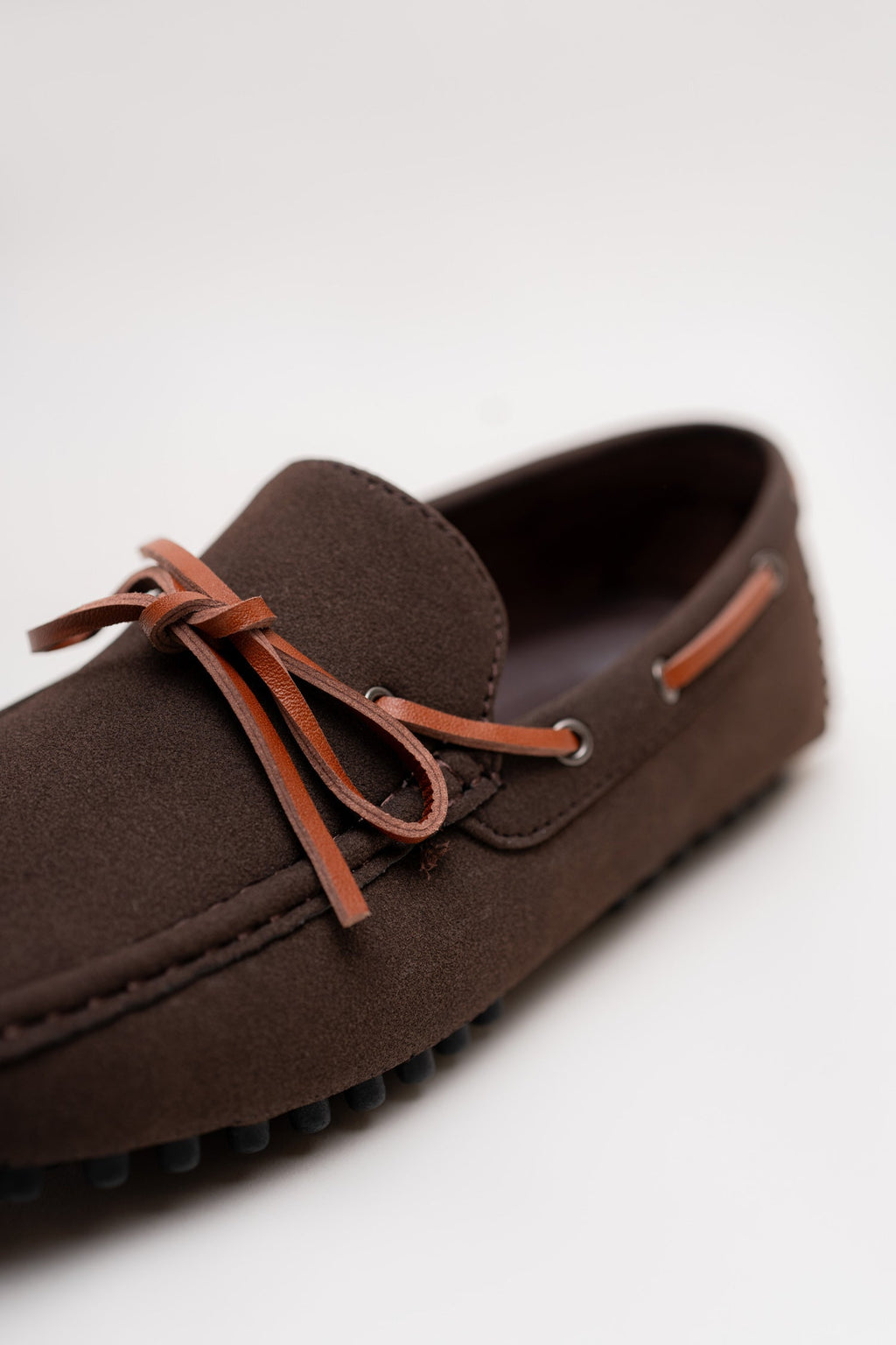 ND CITY™ Brown Suede Laced Loafers