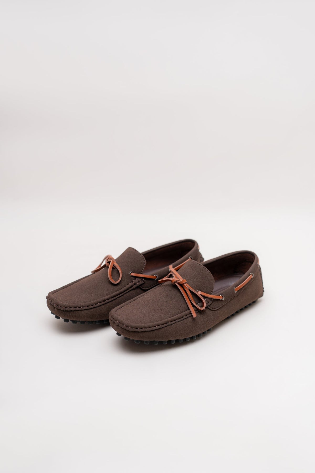 ND CITY™ Brown Suede Laced Loafers
