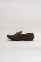 ND CITY™ Brown Suede Laced Loafers