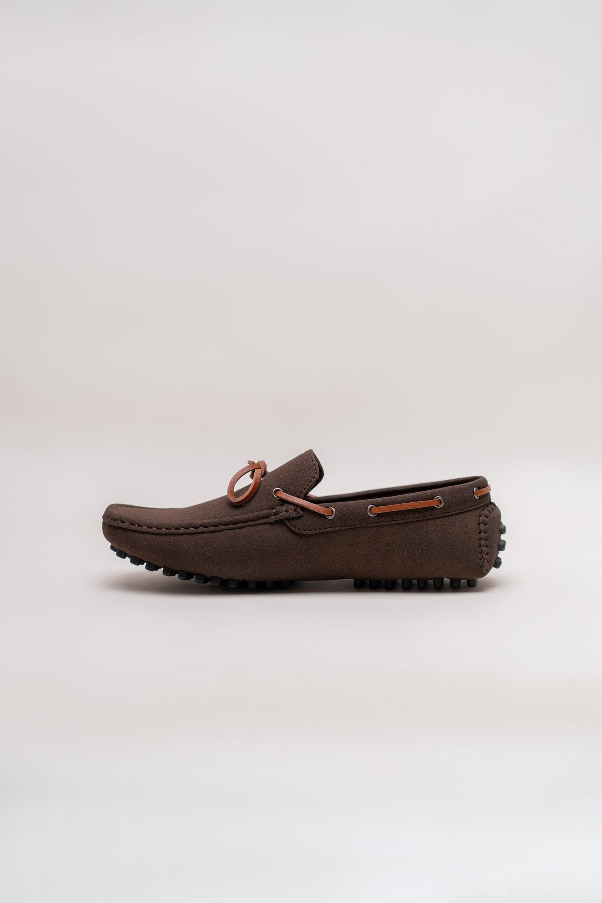 ND CITY™ Brown Suede Laced Loafers