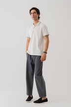ND CITY™ Dark Grey Loose Fit Cropped Twill Trousers