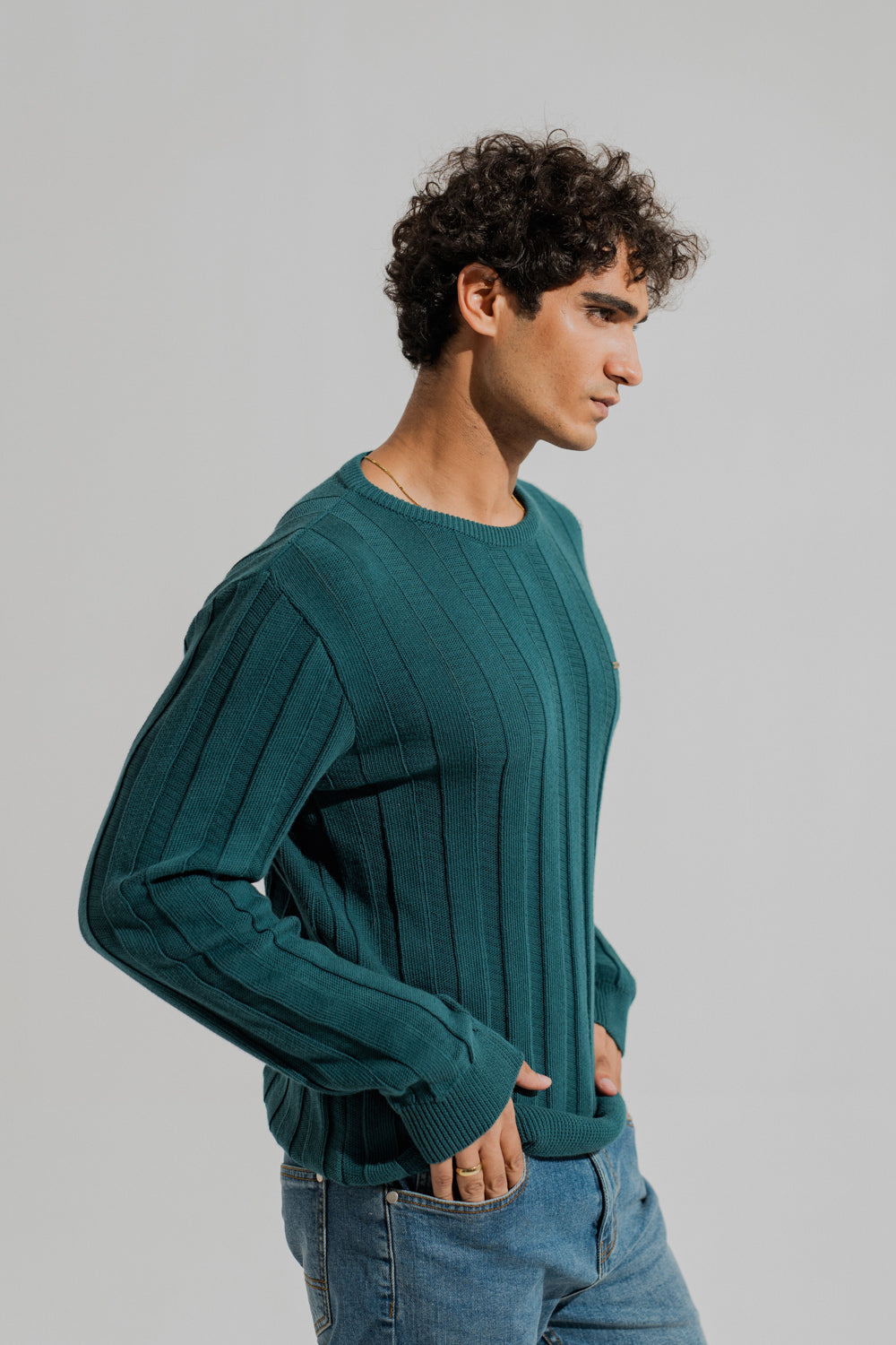 ND CITY™ Green Relaxed Fit Sweater