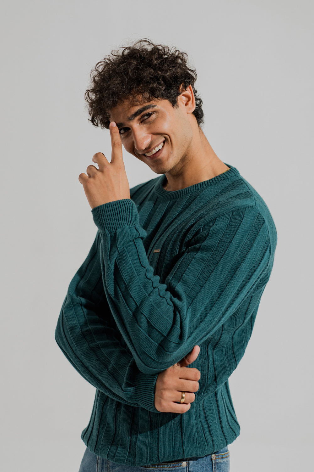 ND CITY™ Green Relaxed Fit Sweater