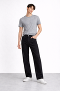 ND CITY™ Charcoal Mid Washed Baggy Fit Denim Jeans