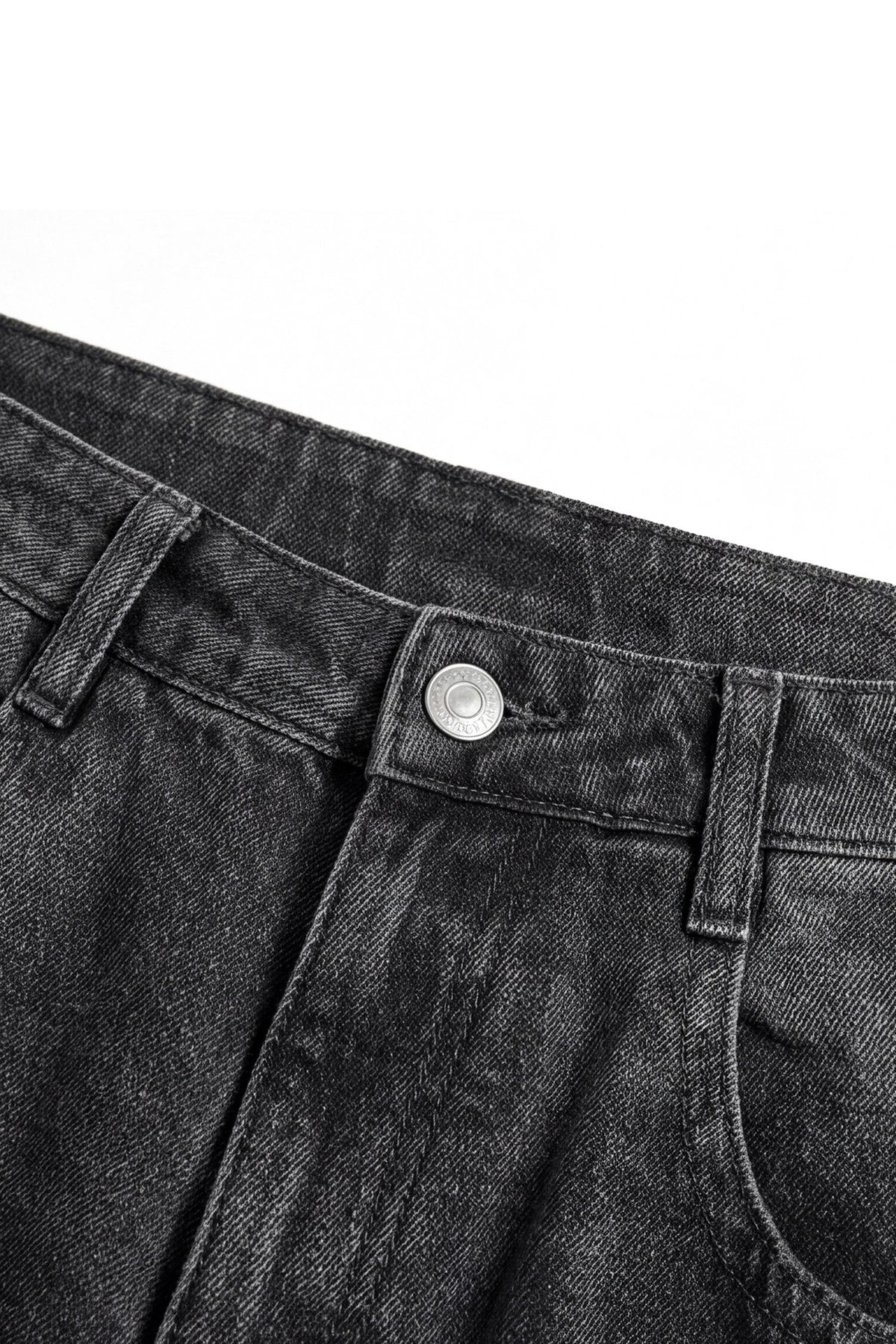 ND CITY™ Grey Mid Washed Baggy Fit Denim Jeans