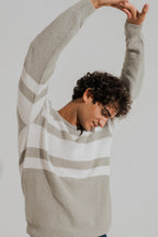 ND CITY™ Grey & White Relaxed Fit Sweater