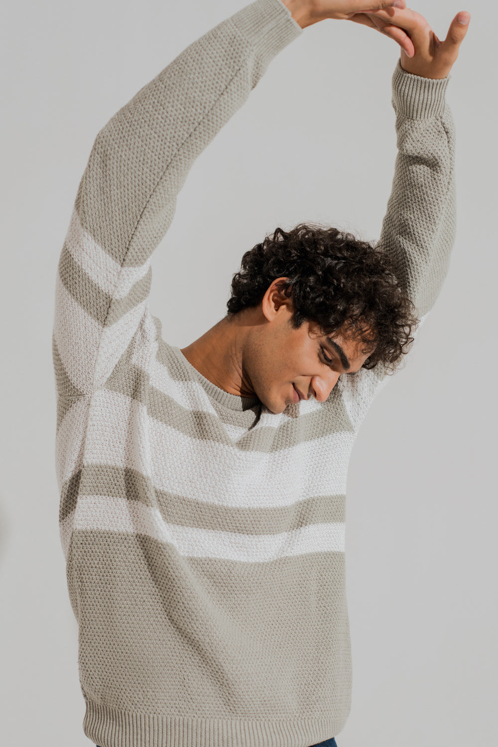 ND CITY™ Grey & White Relaxed Fit Sweater