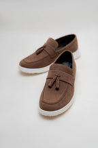 ND CITY™ Khaki Suede Tassel Loafers