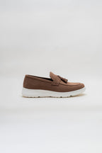 ND CITY™ Khaki Suede Tassel Loafers