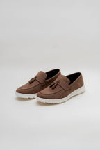 ND CITY™ Khaki Suede Tassel Loafers