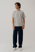 ND CITY™ Light Grey Regular Fit Textured T-Shirt