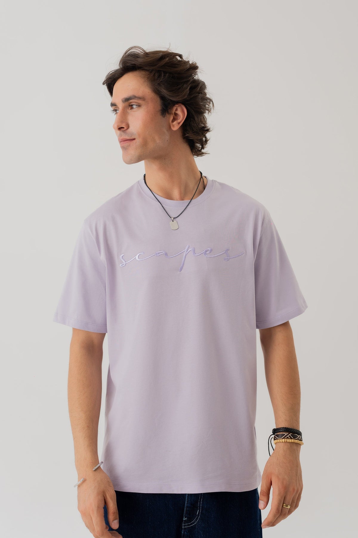 ND CITY™ Lilac Regular Fit Embroidered T-Shirt
