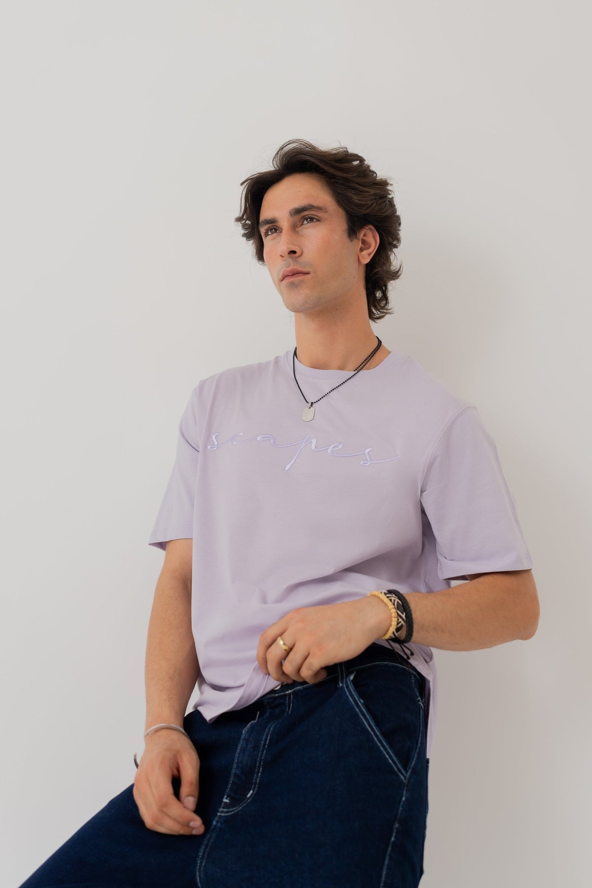 ND CITY™ Lilac Regular Fit Embroidered T-Shirt