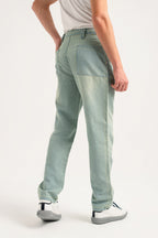 ND CITY™ Mid Blue Regular Fit Chambray Trousers