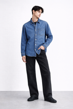ND CITY™ Mid Blue Relaxed Fit Denim Shirt