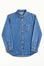 ND CITY™ Mid Blue Relaxed Fit Denim Shirt