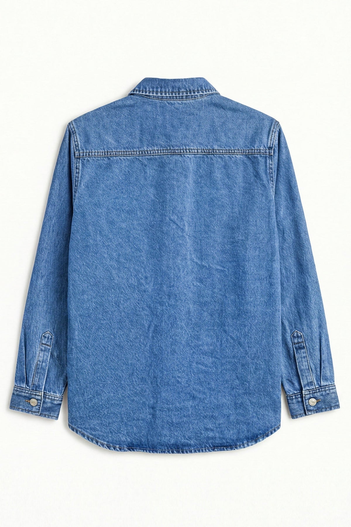 ND CITY™ Mid Blue Relaxed Fit Denim Shirt