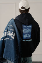 ND CITY™ Navy Relaxed Fit Graphic Pull Over Hoodie