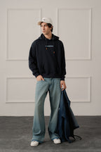 ND CITY™ Navy Relaxed Fit Graphic Pull Over Hoodie