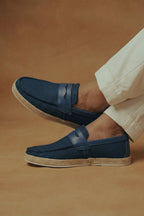 ND CITY™ Navy Contrast Yacht Loafers