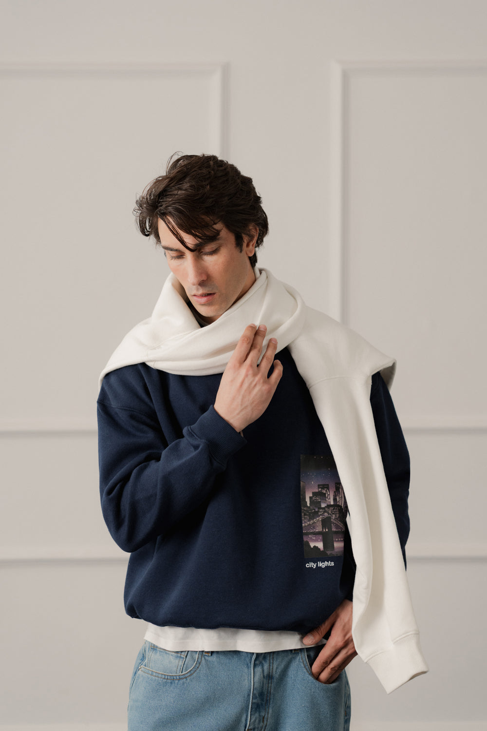 ND CITY™ Navy Relaxed Fit Graphic Sweatshirt